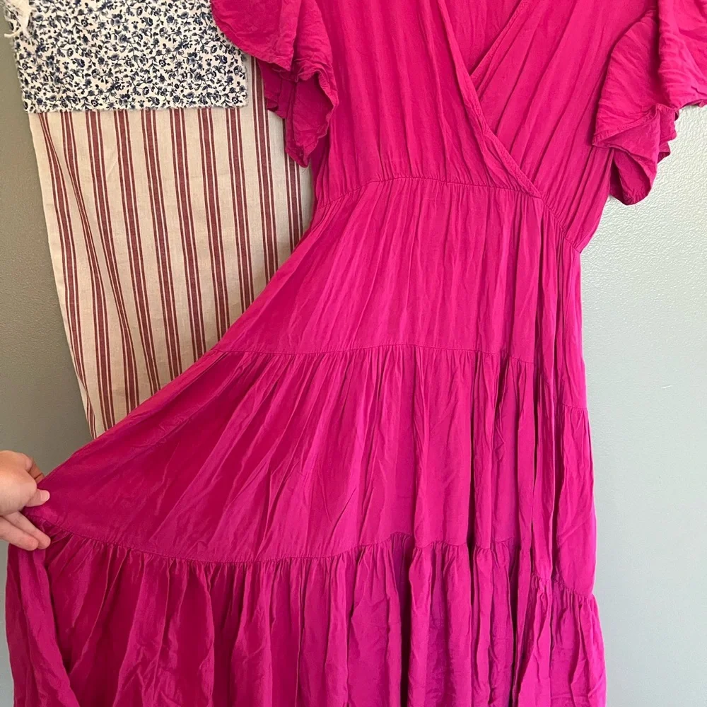 Petal & Pup Pink Midi Dress - Picture 3 of 5